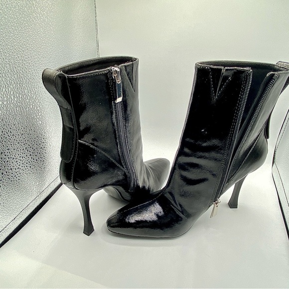 Black Shiny Ankle Boots with High Heels- Size EU39 /US8 - Picture 13 of 14